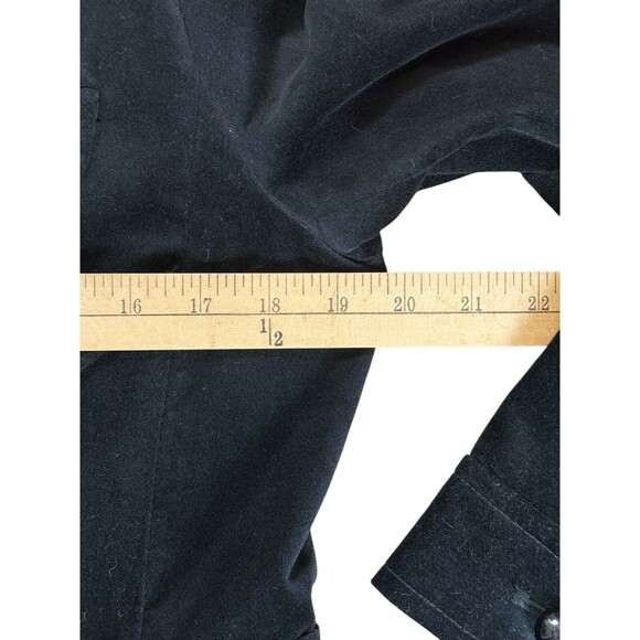 Talbots Grace Velvet Velour Blazer Women's Size 12P Black Peplum Back Career - Picture 10 of 13